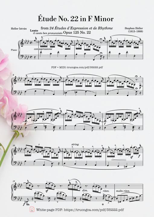Étude No. 22 in F Minor Piano