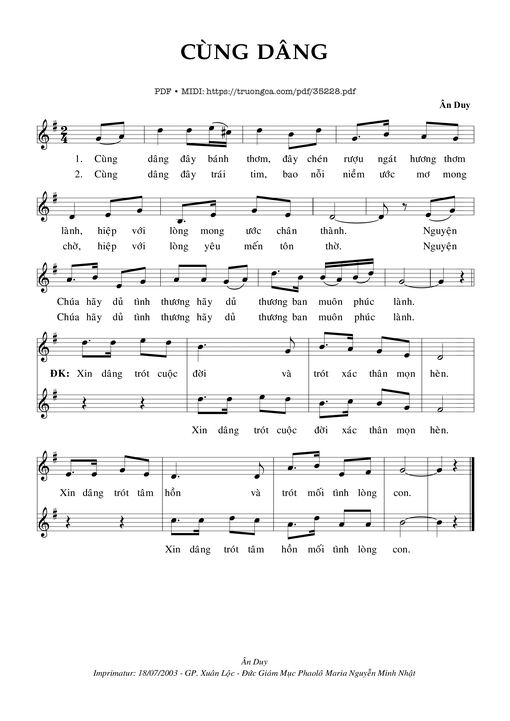 Cùng Dâng - Ân Duy