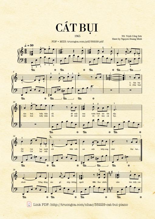 Cát bụi Piano - Trịnh Công Sơn