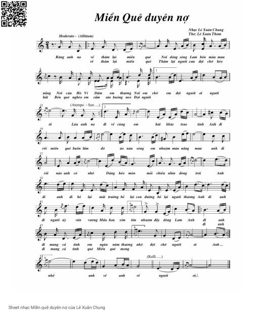 Sheet PDF of Miền quê duyên nợ