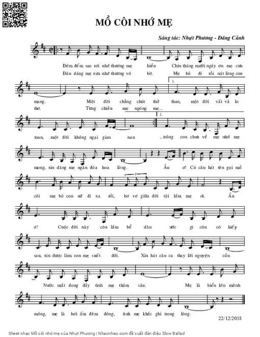 Mồ côi nhớ mẹ