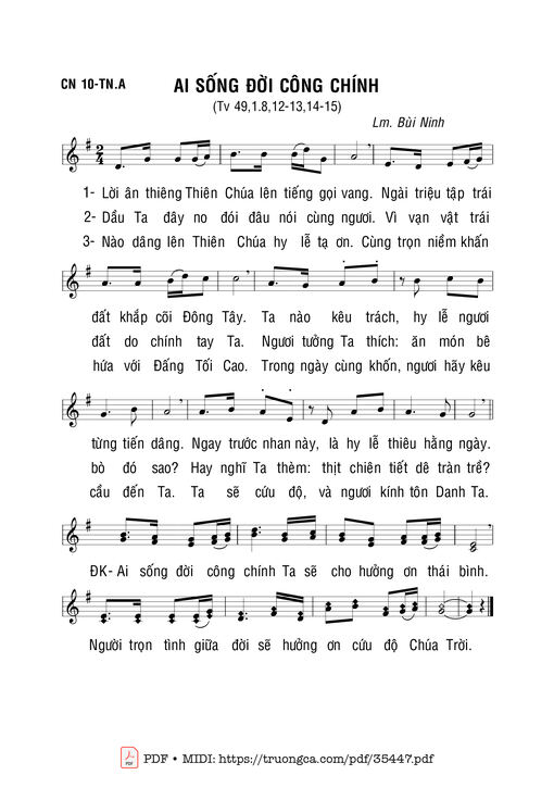 Thánh Vịnh 49, Ai Sống Đời Công Chính