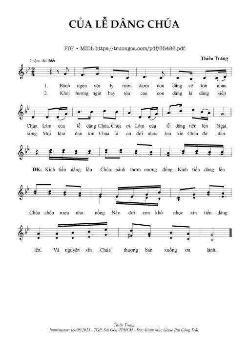 Của Lễ Dâng Chúa