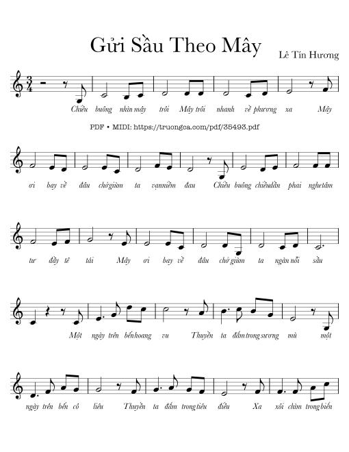 Gửi sầu theo mây