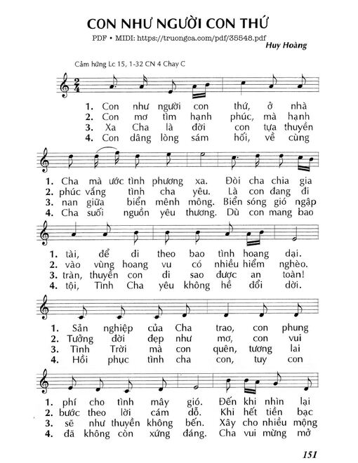 Con Như Người Con Thứ - Lm
