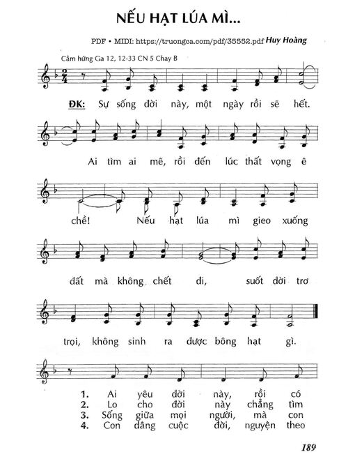 Nếu Hạt Lúa Mì - Lm