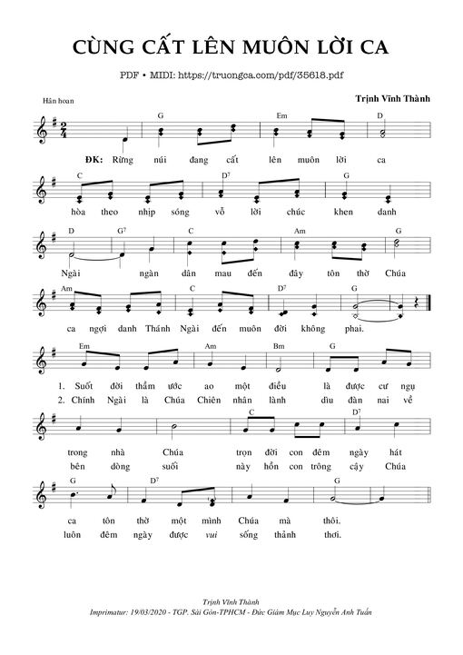 Cùng Cất Lên Muôn Lời Ca
