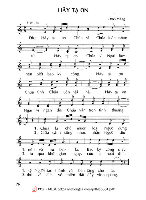 Hãy Tạ Ơn - Huy Hoàng