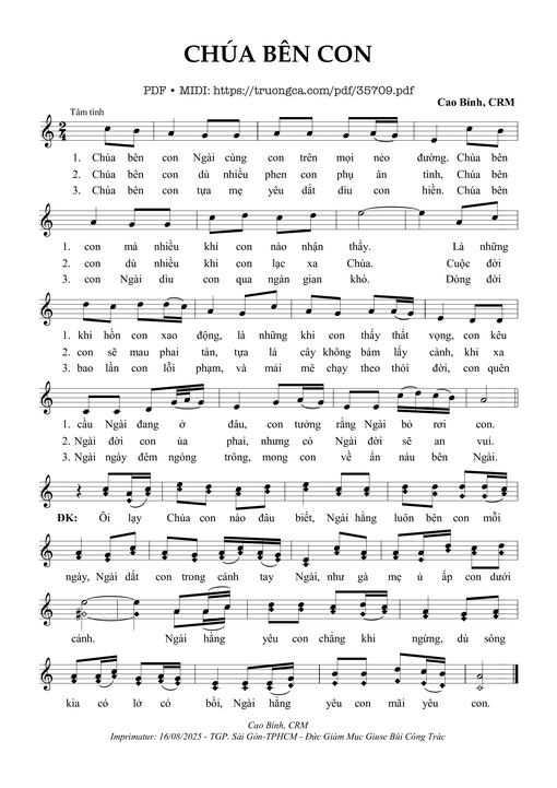 Chúa Bên Con - Cao Bính Crm