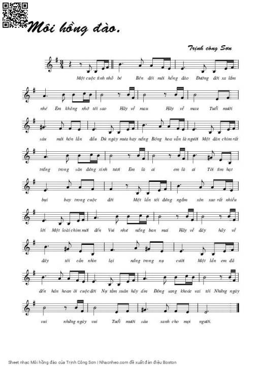 Sheet PDF of Môi hồng đào