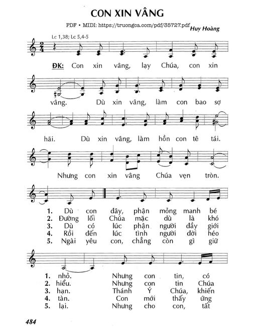 Con Xin Vâng - Huy Hoàng