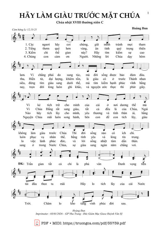 Hãy Làm Giàu Trước Mặt Chúa