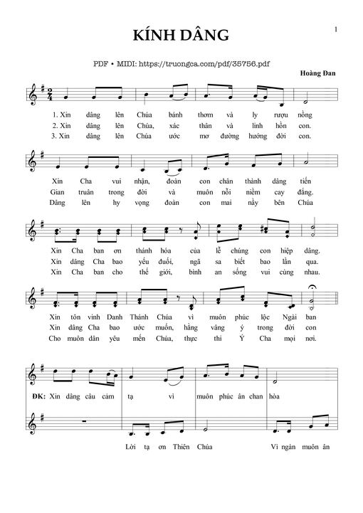 Kính Dâng - Hoàng Đan