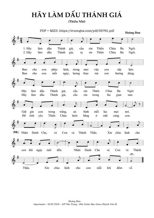 Hãy Làm Dấu Thánh Giá