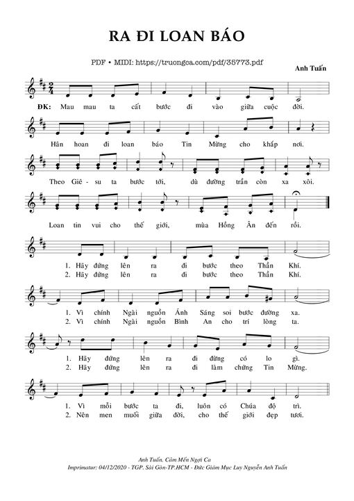 Ra Đi Loan Báo - Anh Tuấn