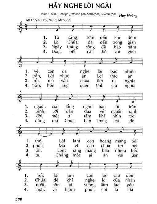 Hãy Nghe Lời Ngài