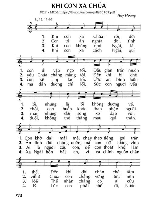 Khi Con Xa Chúa - Huy Hoàng