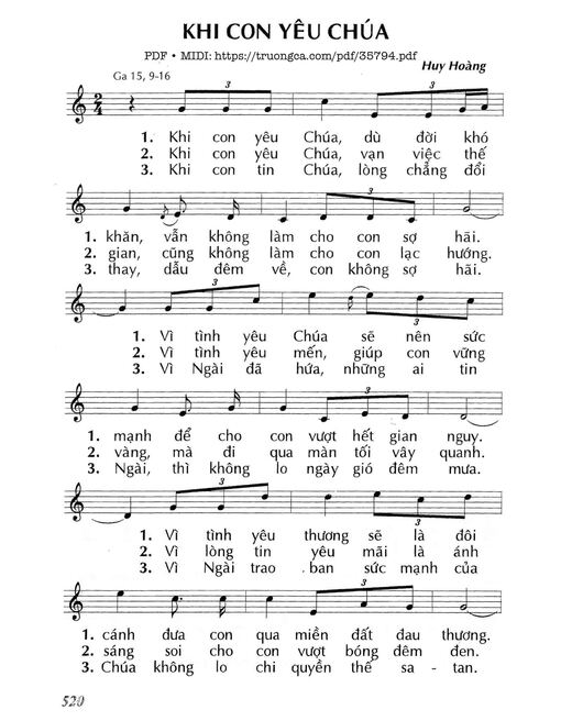Khi Con Yêu Chúa - Huy Hoàng