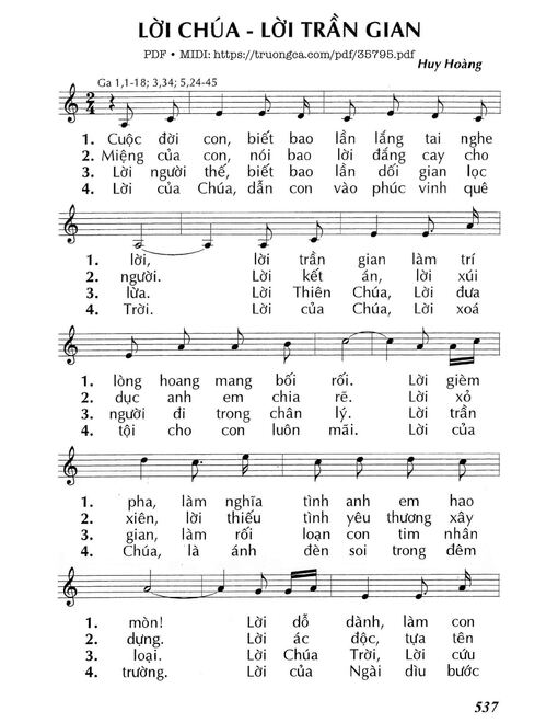 Lời Chúa Lời Trần Gian