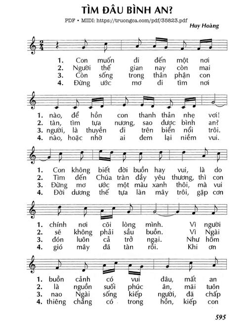 Tìm Đâu Bình An - Huy Hoàng