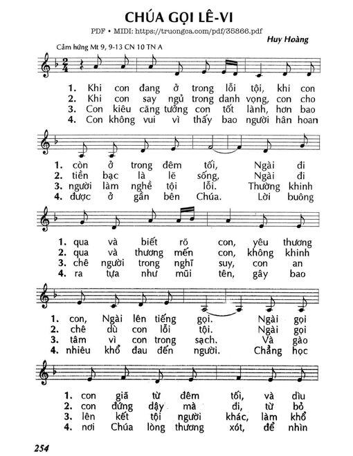 Chúa Gọi Lêvi (Cn10 Tna)