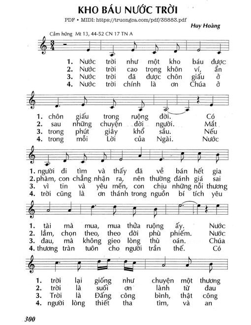 Kho Báu Nước Trời (Cn17 Tna)