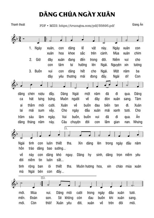 Dâng Chúa Ngày Xuân