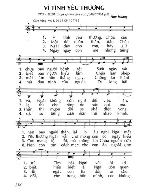 Vì Tình Yêu Thương (Cn10 Tnb)