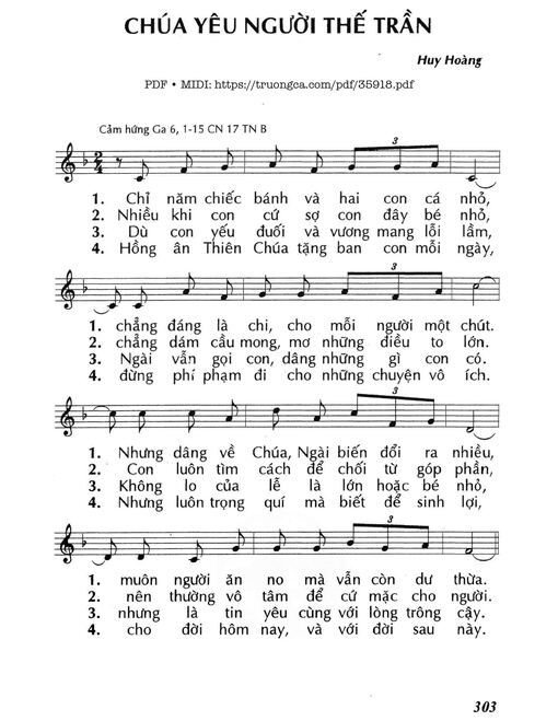 Chúa Yêu Người Thế Trần (Cn17 Tnb)