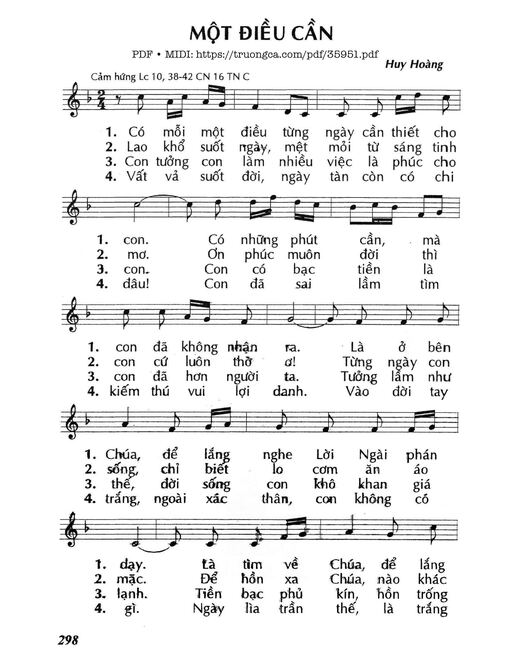 Một Điều Cần (Cn16 Tnc)