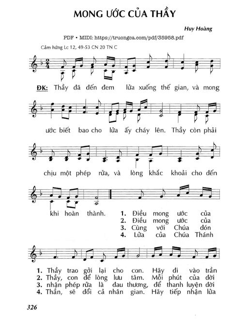 Mong Ước Của Thầy (Cn20 Tnc)