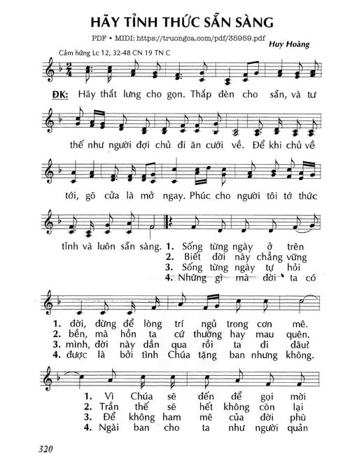 Hãy Tỉnh Thức Sẵn Sàng (Cn19 Tnc)