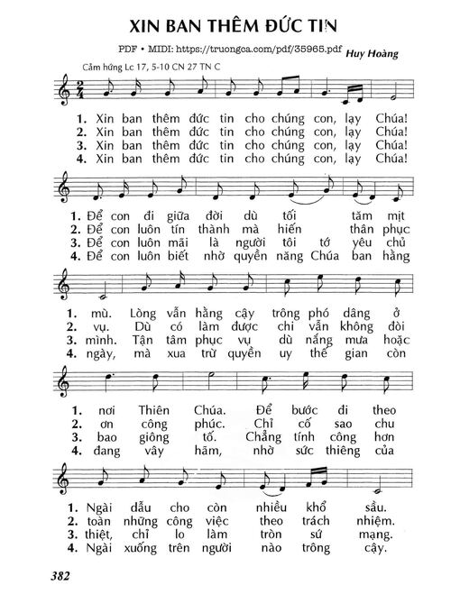 Xin Ban Thêm Đức Tin (Cn27 Tnc)