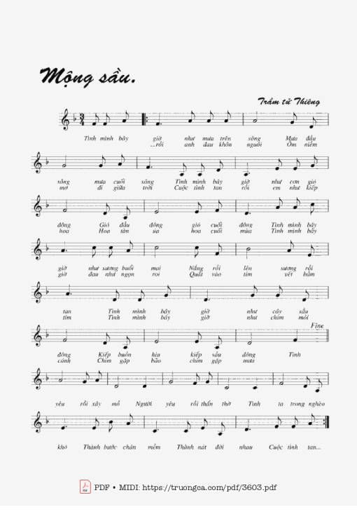 Mộng sầu - Trầm Tử Thiêng