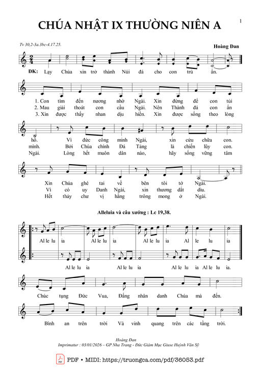 Chúa Nhật 9 Thường Niên A (Tv 30)