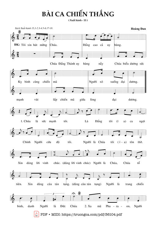 Bài Ca Chiến Thắng (Xh 15, Bài Đọc 3 Vọng Phục Sinh)