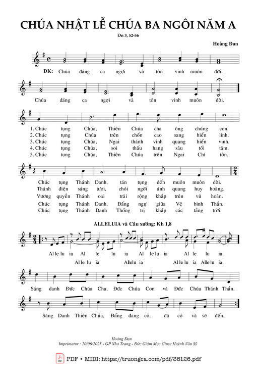 Chúa Nhật Lễ Chúa Ba Ngôi Năm A [1] (Dn3)