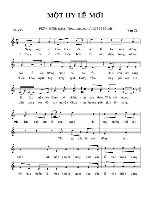 Một Hy Lễ Mới - Văn Chi