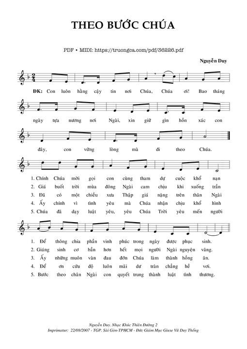 Theo Bước Chúa - Nguyễn Duy
