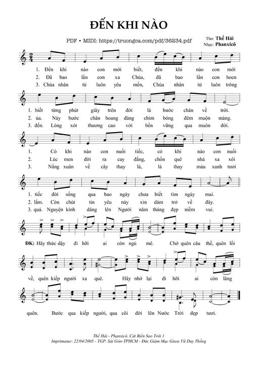 Đến Khi Nào - Phanxicô