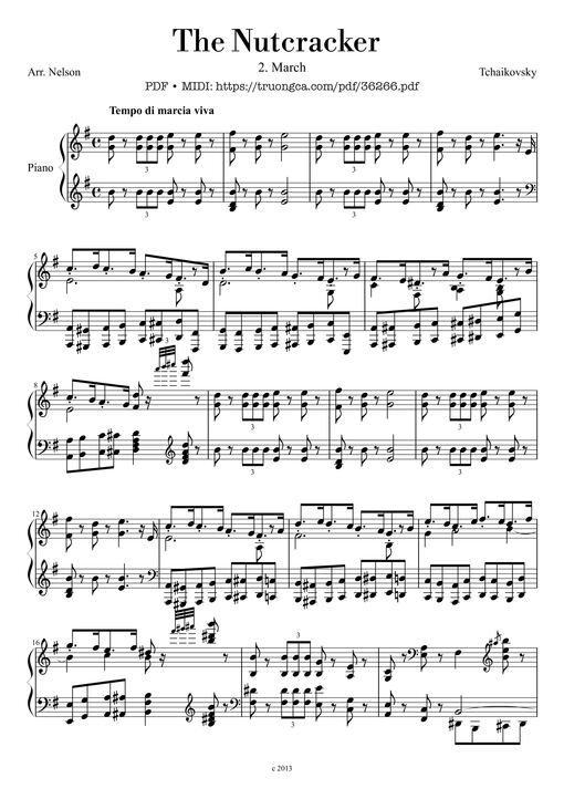 The Nutcracker March for Piano