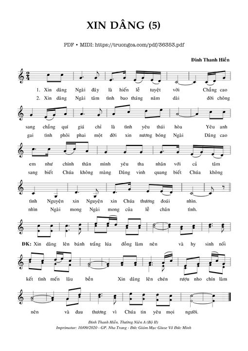 Xin Dâng 5 - Đinh Thanh Hiền