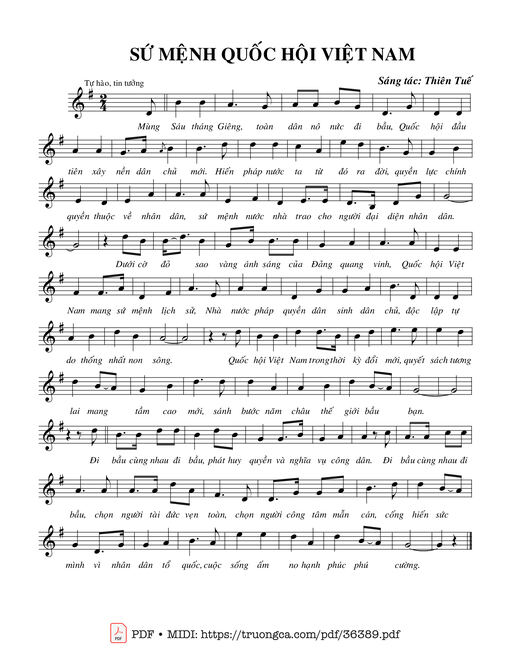 Sứ mệnh Quốc hội Việt Nam