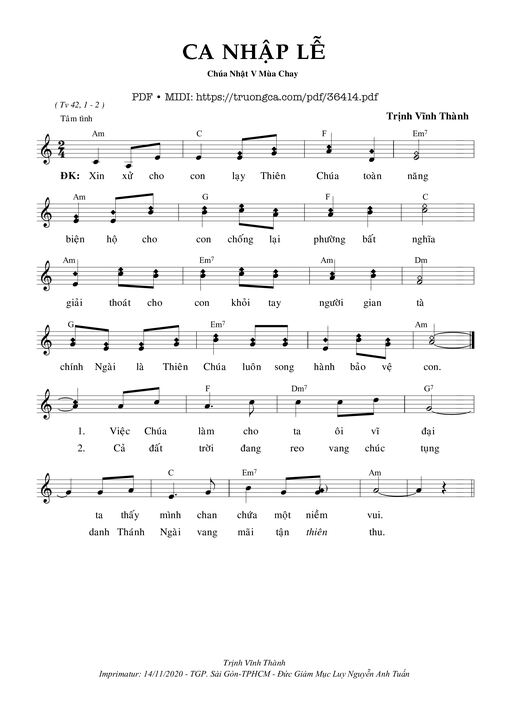 Ca Nhập Lễ Chúa Nhật V Mùa Chay