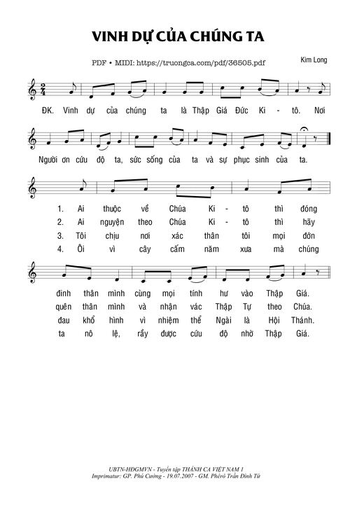 Vinh Dự Của Chúng Ta