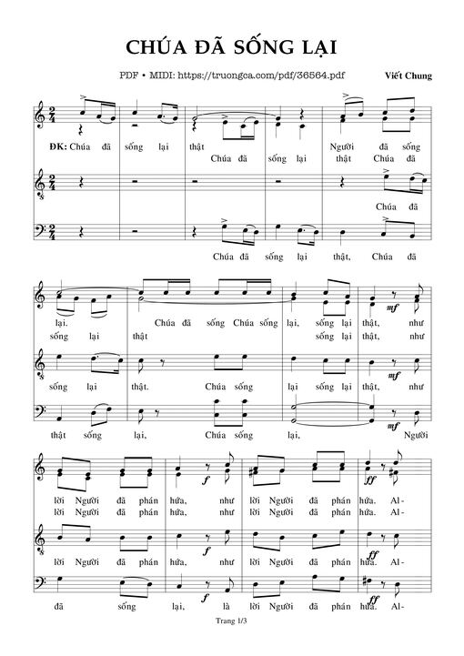 Chúa Đã Sống Lại