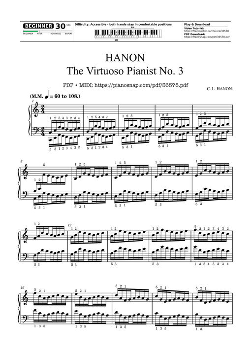 Hanon - The Virtuoso Pianist No. 3