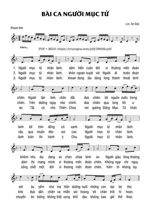 Bài Ca Người Mục Tử