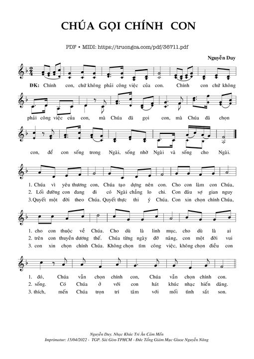 Chúa Gọi Chính Con