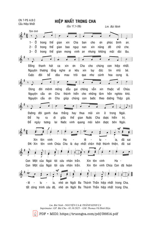 Hiệp Nhất Trong Cha